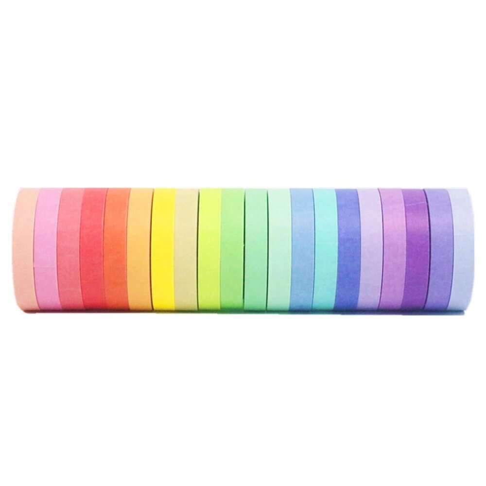 20 Rolls Washi Tape Set Colored Masking Tape Pack Decorative Thin Tapes Children